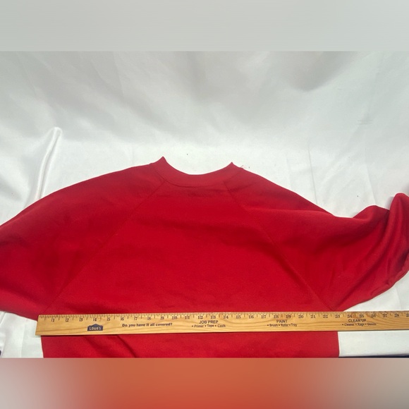 Vintage Ultra Fleece Blank Crewneck Sweatshirt Red Size Xl Made In USA - Picture 3 of 5